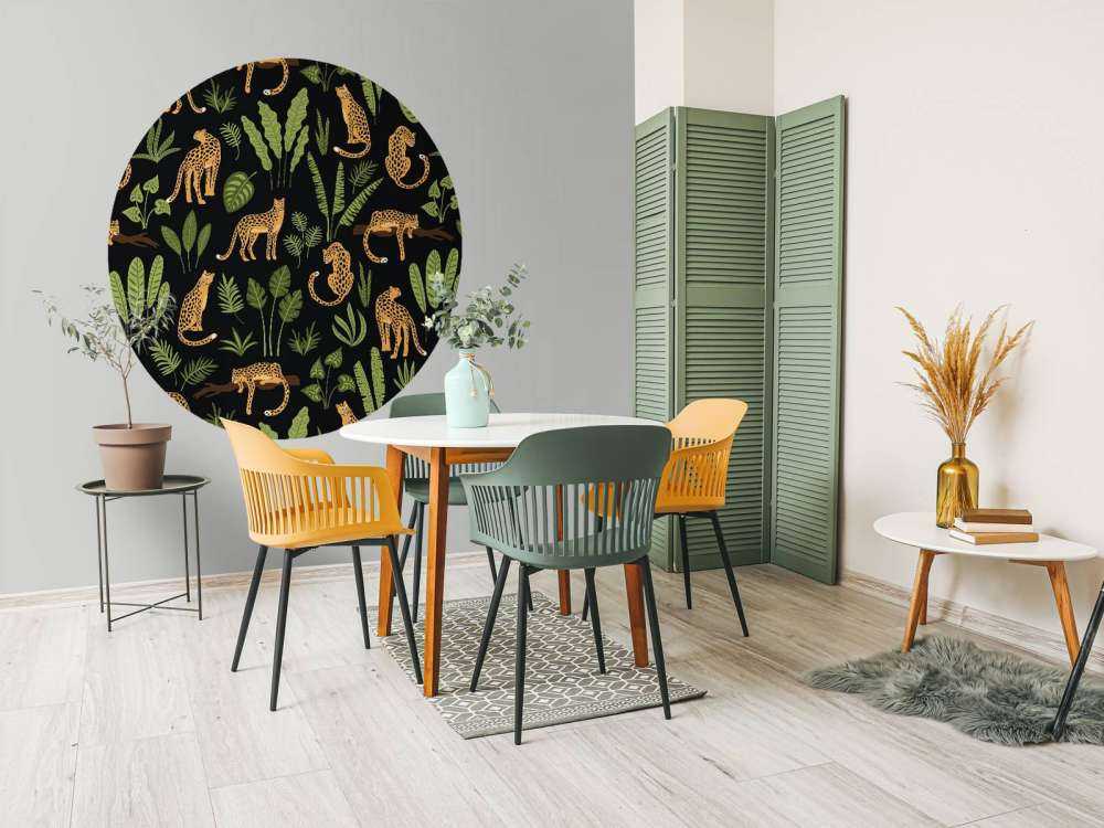 Luipaard patroon op een zwarte achtergrond