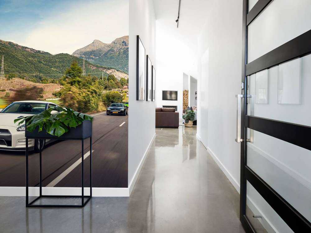 Witte GT-R-r in volle vaart