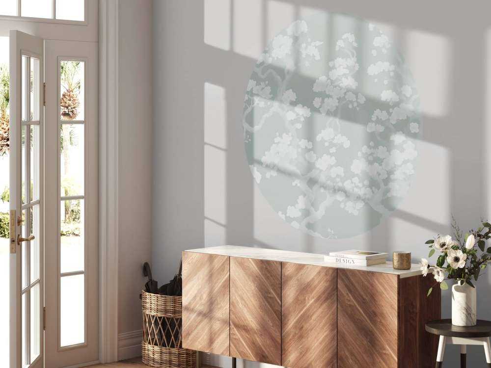 Wonderful blooming forest - mint green