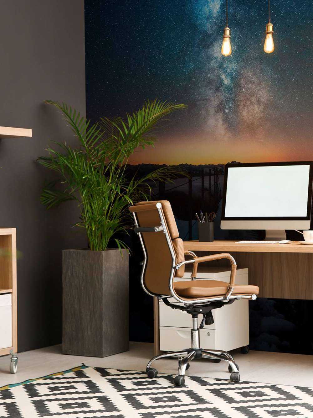 Sterrenpad Over Besneeuwde Berg