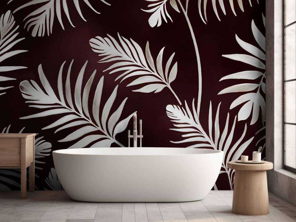 Golden leaves on dark Deep Blue