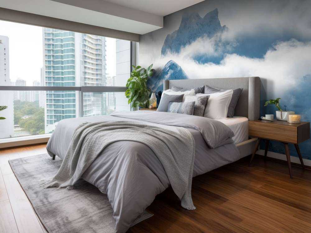 Mist over winterbergtoppen