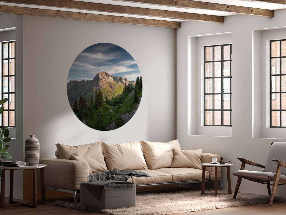 Avondzon op alpentoppen