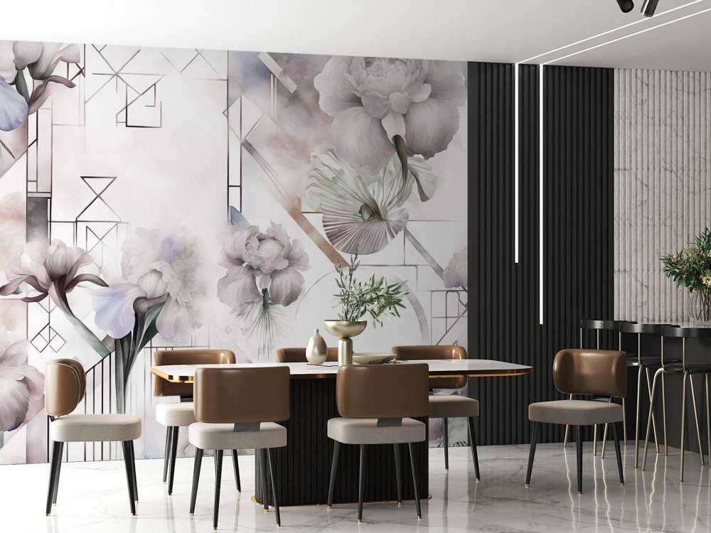 Watercolor Geometry Beige