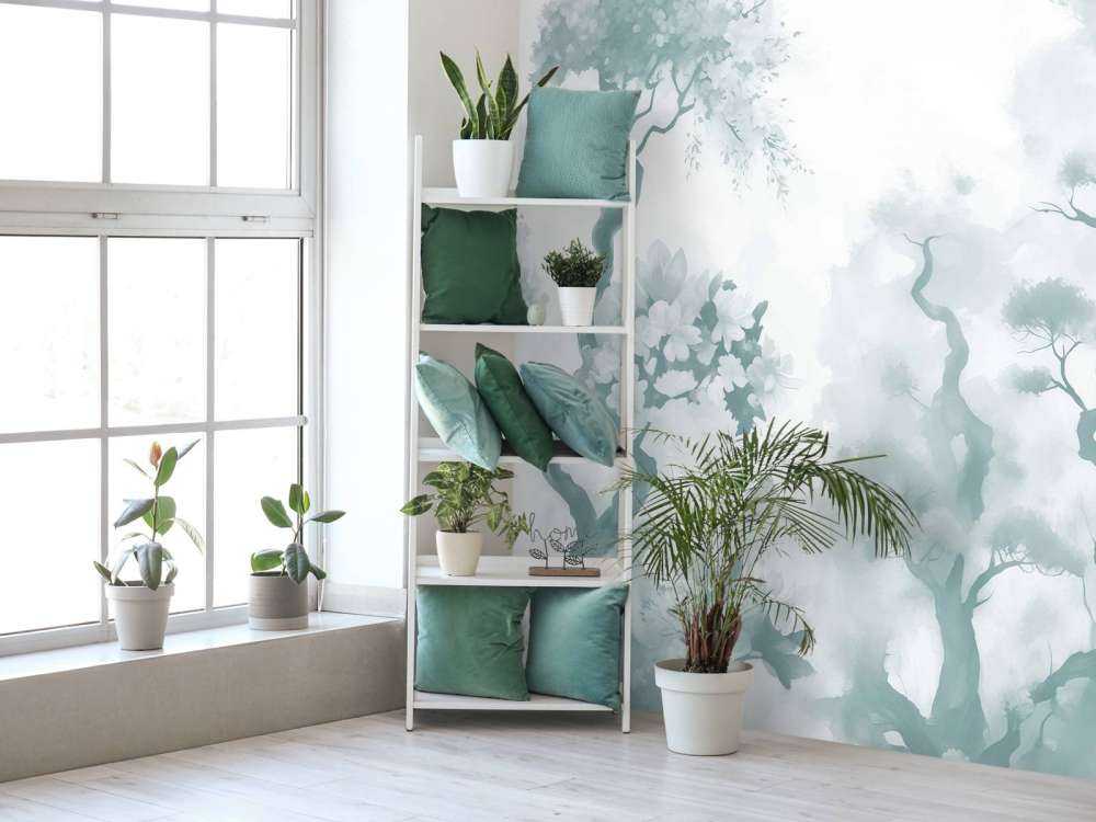 Blooming trees Green