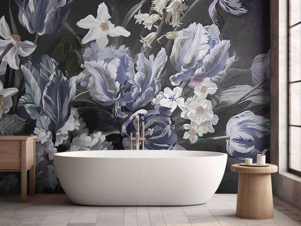 Bouquet with pions Blue