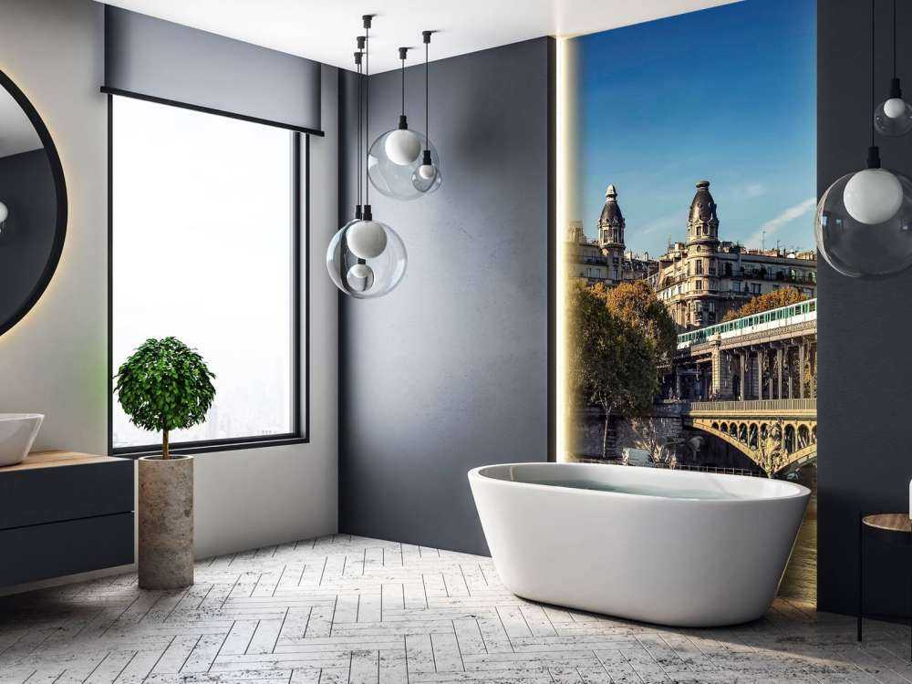 Klassieke stadspoort over de Seine