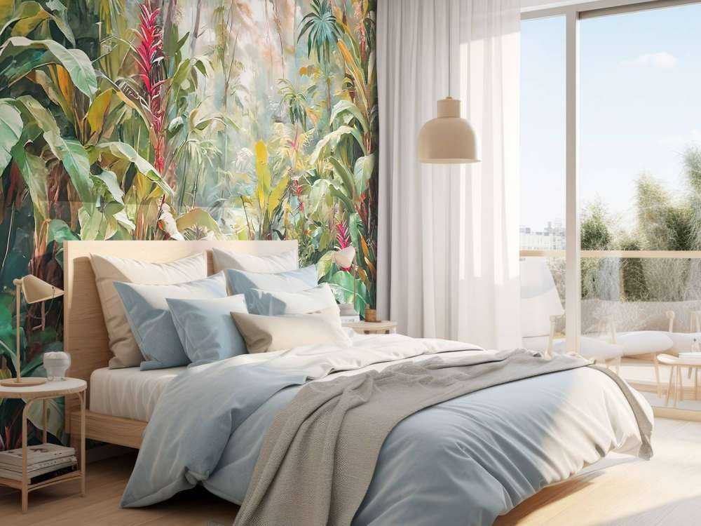 Ochtendlucht boven tropisch pad