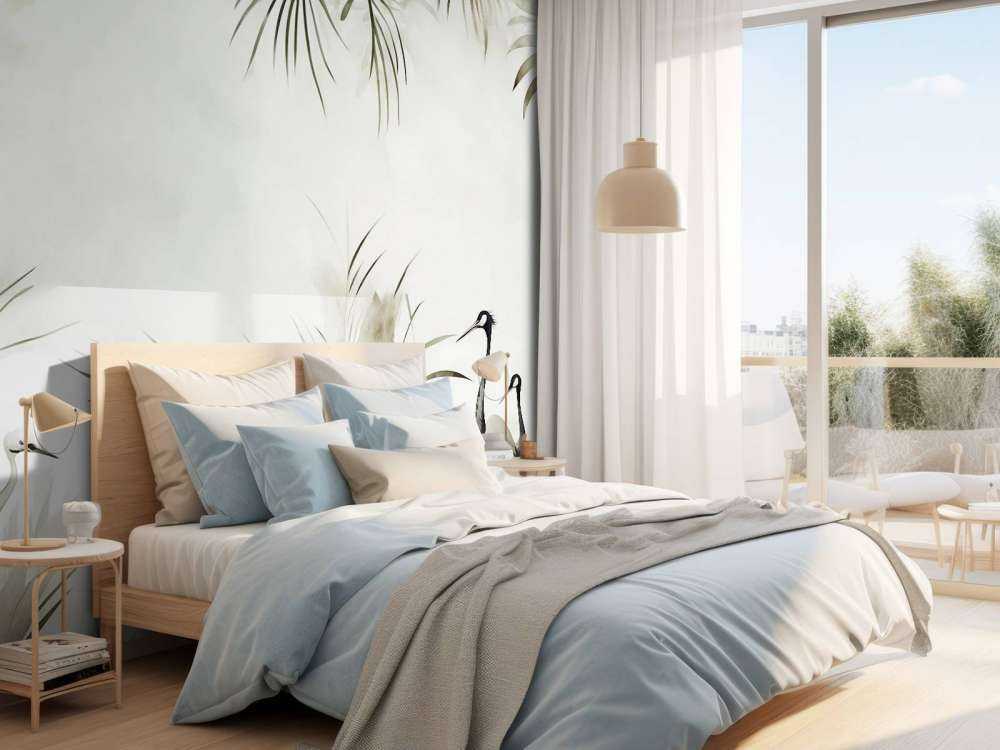 Cranes in Field Green