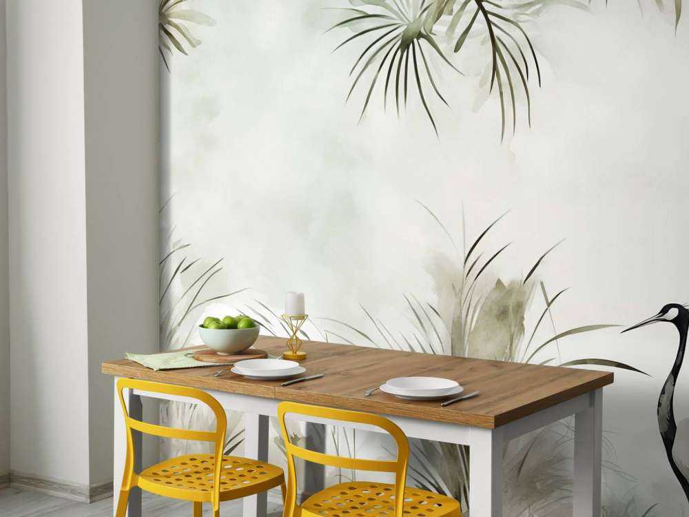 Cranes in Field Green