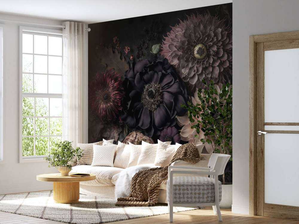 Dark moody flowers bohemian luxury