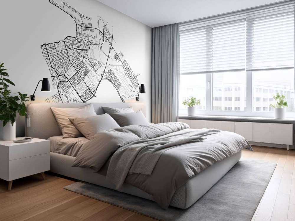 Plattegrond Amsterdam oost, wit