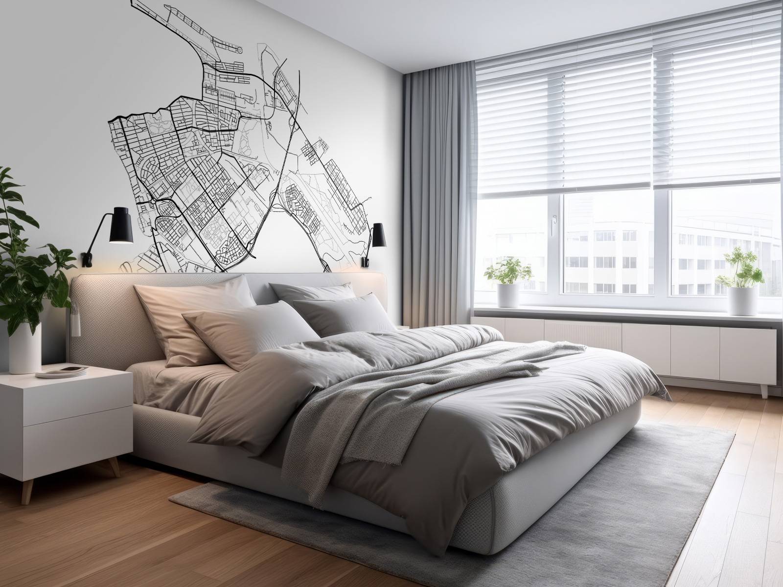 Plattegrond Amsterdam oost, wit