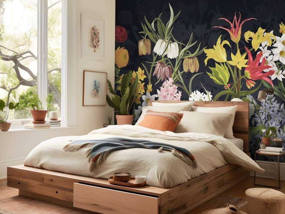 Spring Flowers - Silver Frost Gray