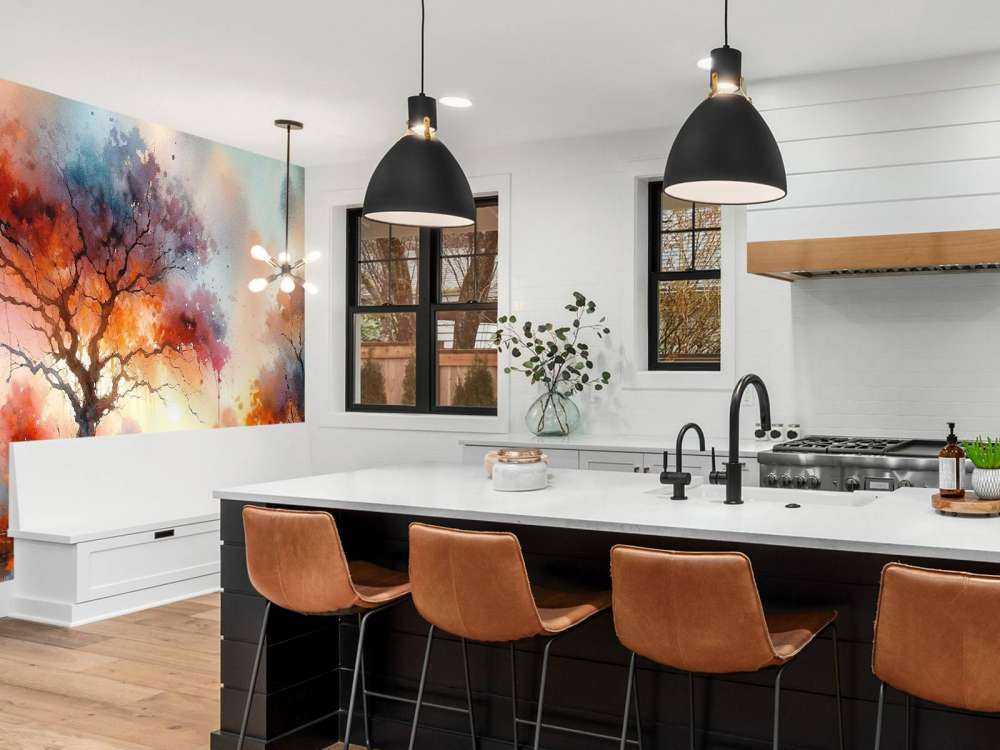 Autumn's Fiery Canopy at Dusk