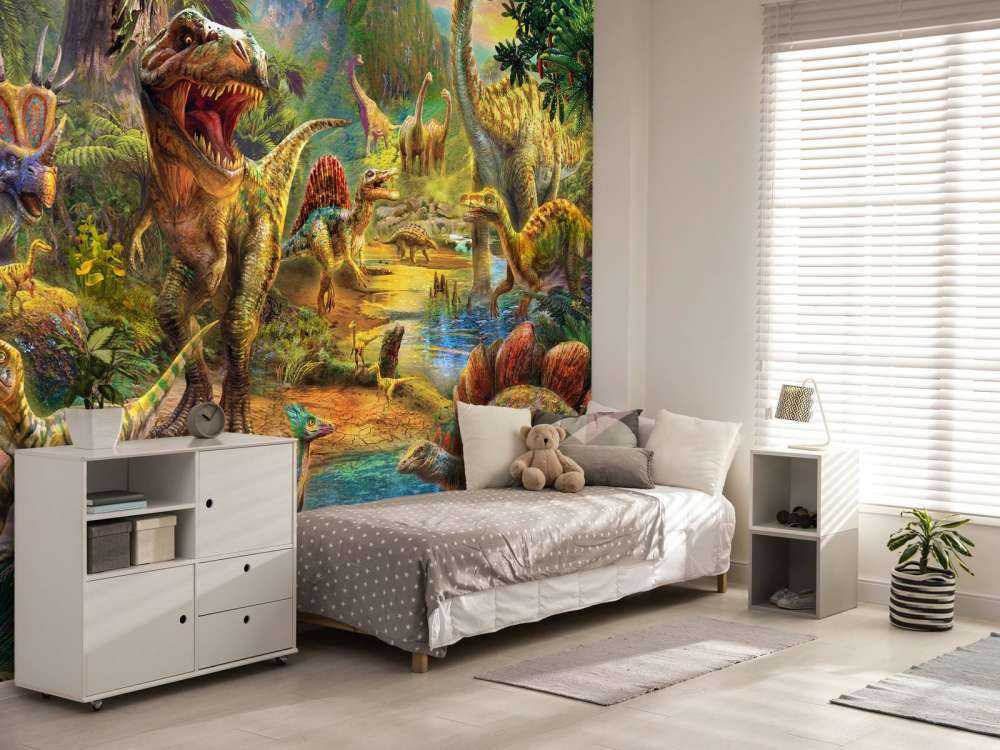 Landscape of dinosaurs