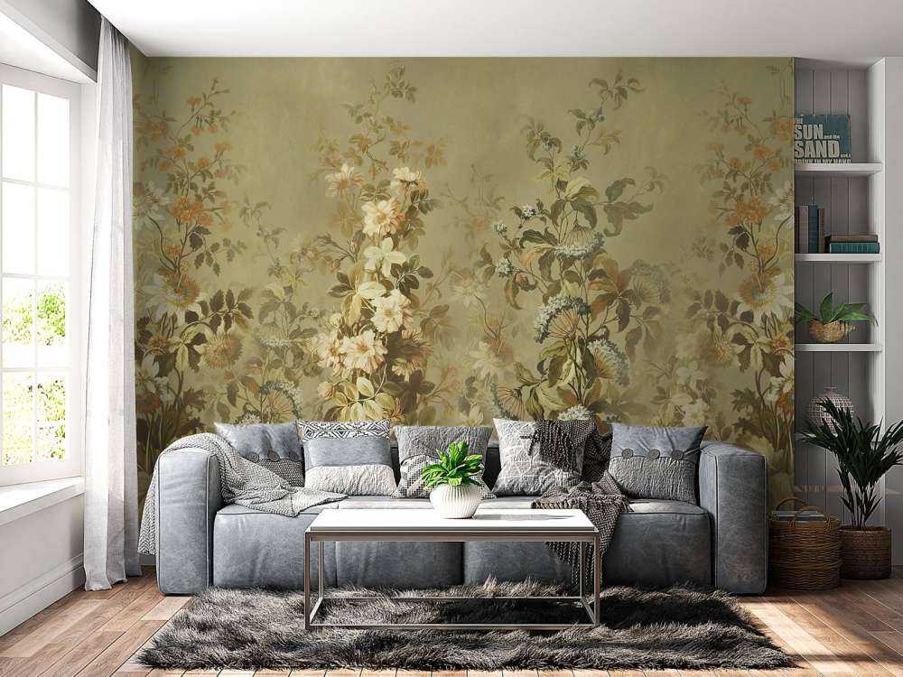 Vintage Olive Green Clematis