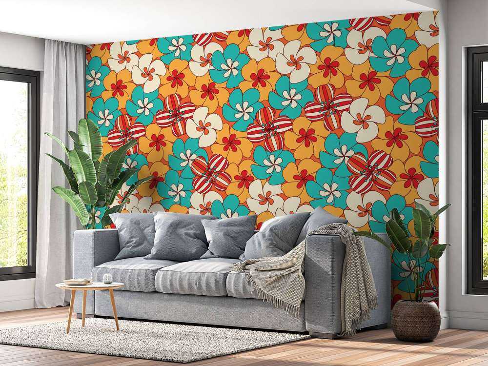 Kleurrijke vintage bloemen