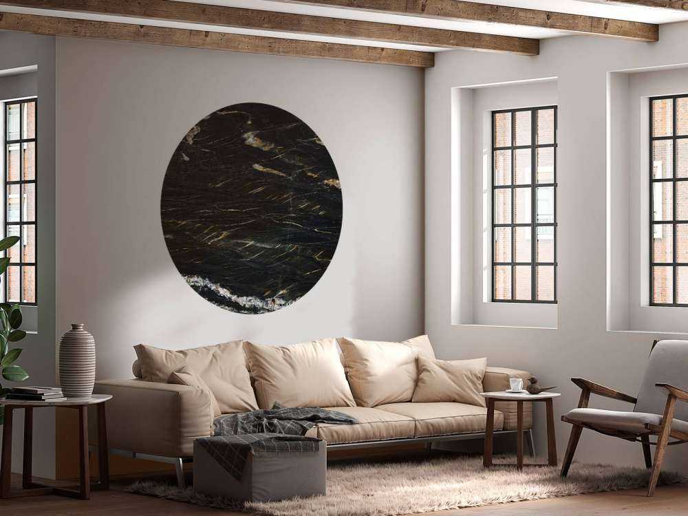 Zwart marmer met goud structuur