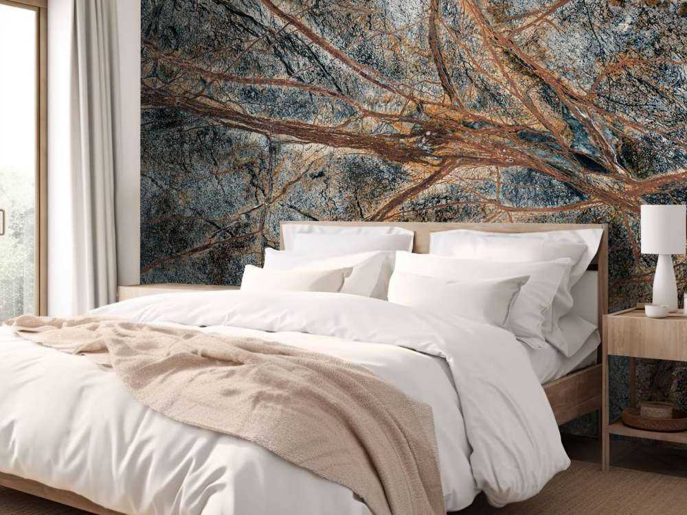 Grijs marmer met gedetailleerde ader structuur