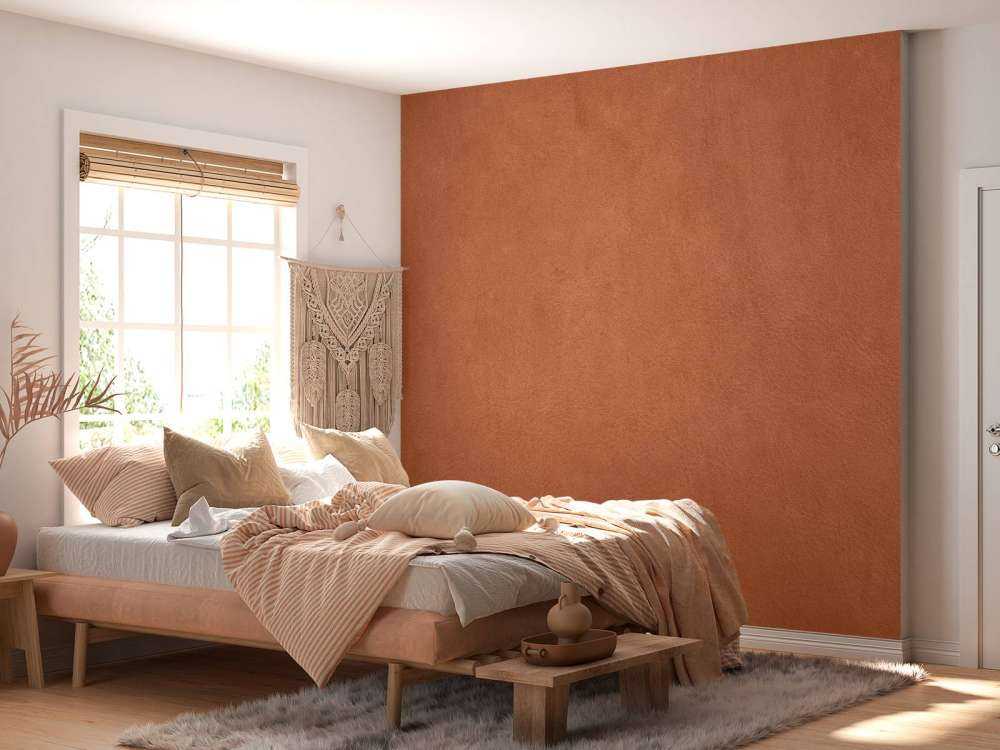 Leren structuur in terracotta kleuren