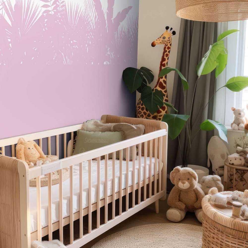 Silhouetten palmbladeren, roze