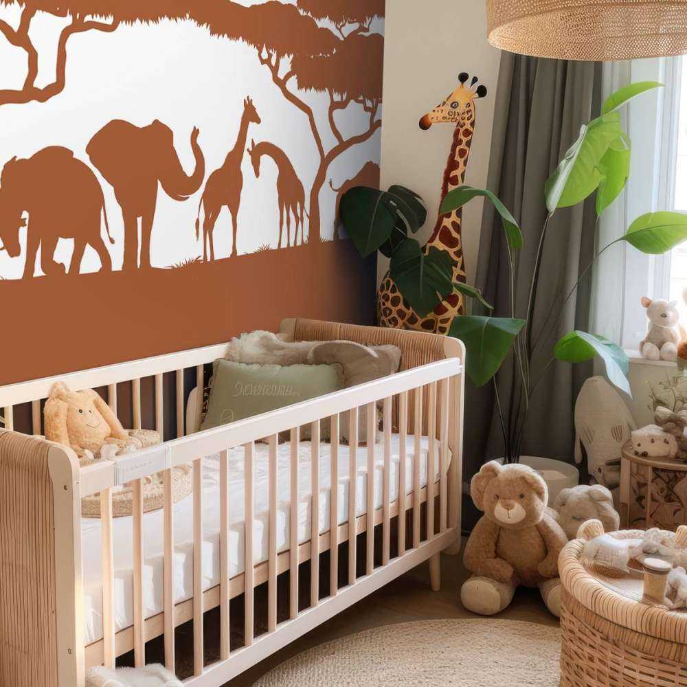 Silhouette safaridieren, roestkleur