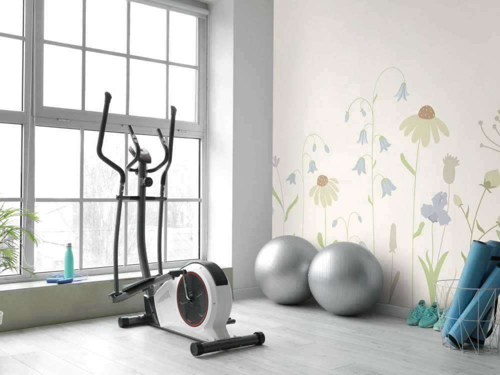 Bloemenveld hoog beige, oud roze, groen en lila