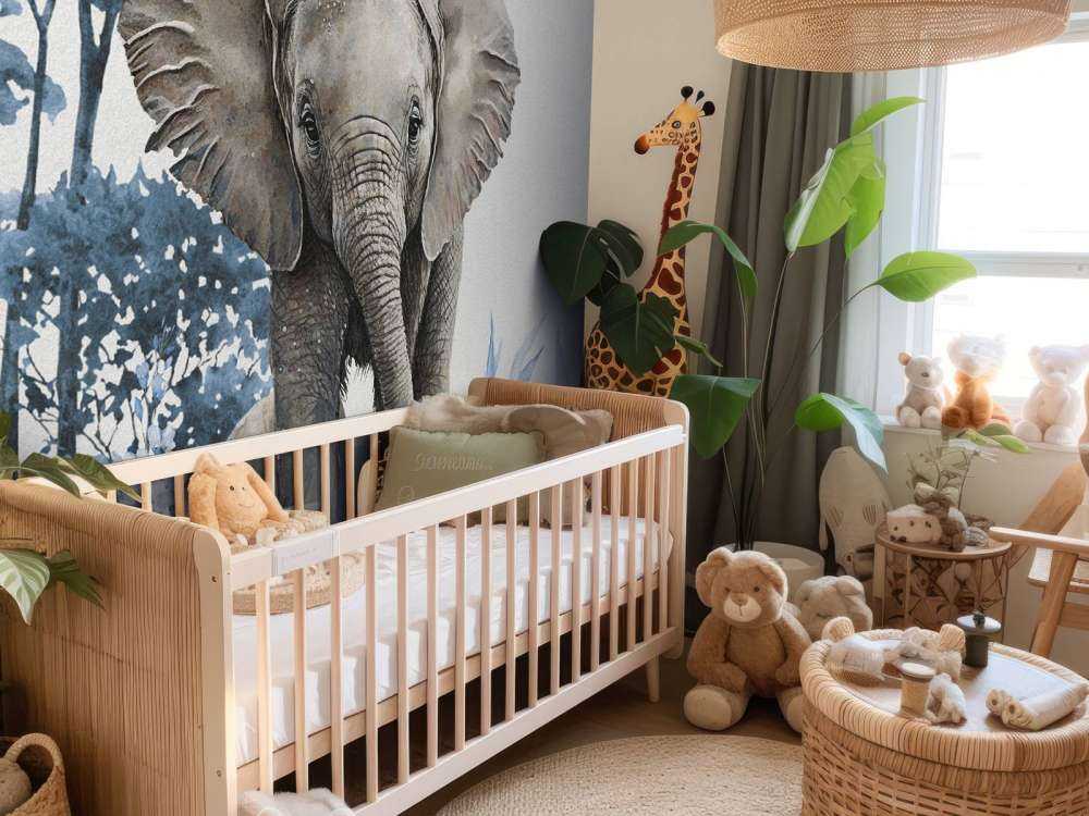 Olifantje in de jungle blauw