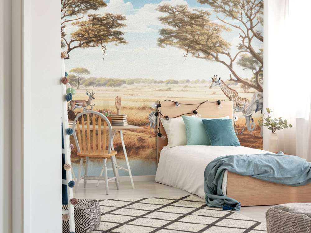 Safari landschap in kleur