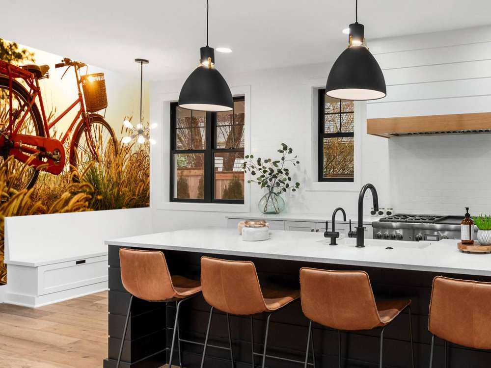 Fiets bij zonsondergang