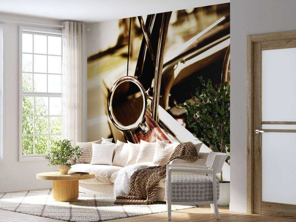 Close-up rode klassieke auto