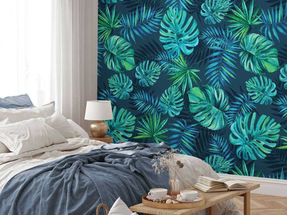 Tropische aquarel plantjes