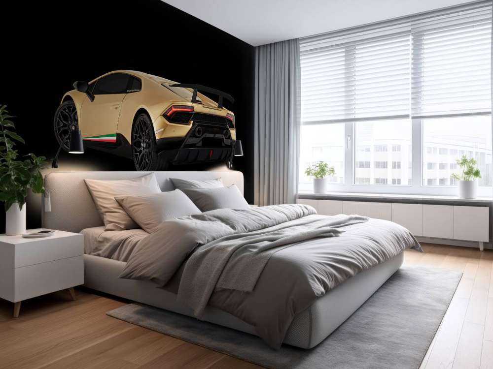 Lamborghini Huracán - Linker achterkant, zwart