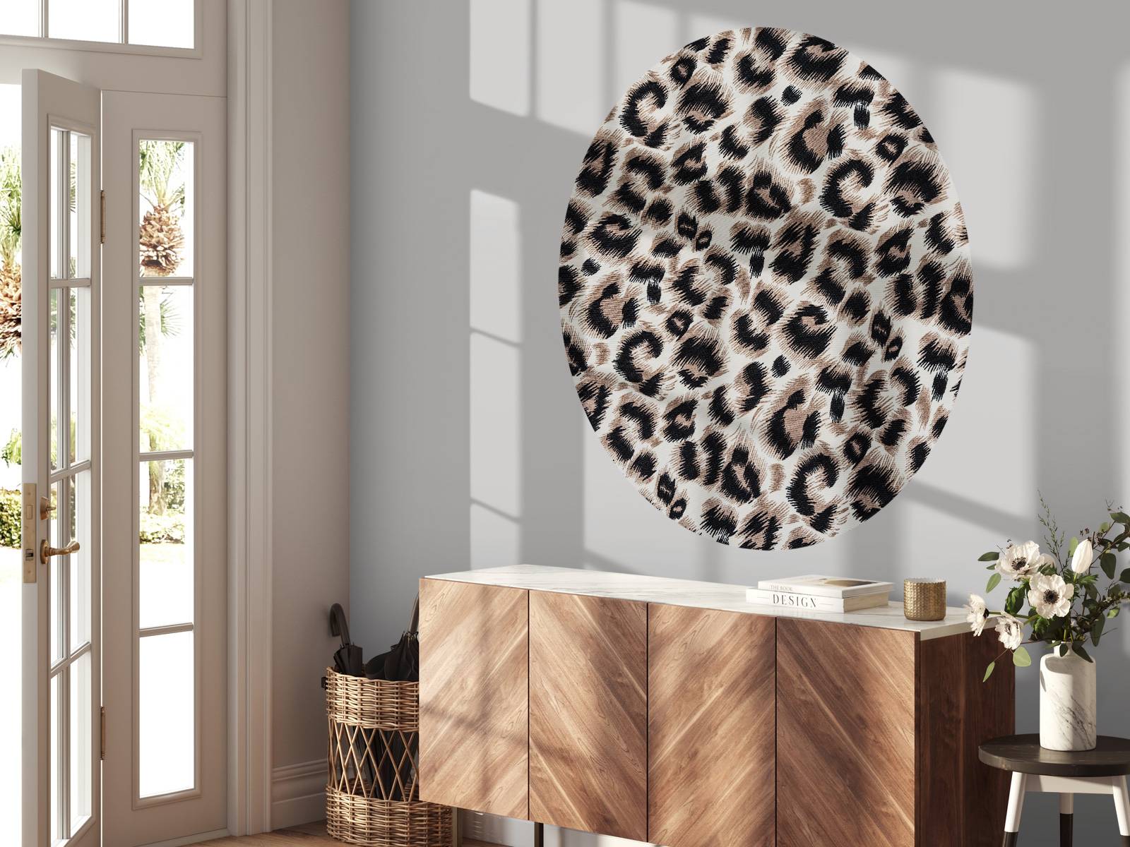 Beige gekleurde panter vacht