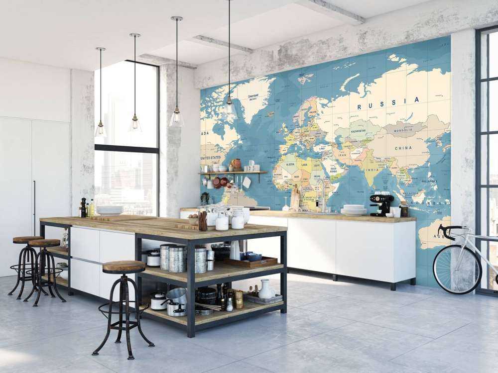 Wereldkaart met namen