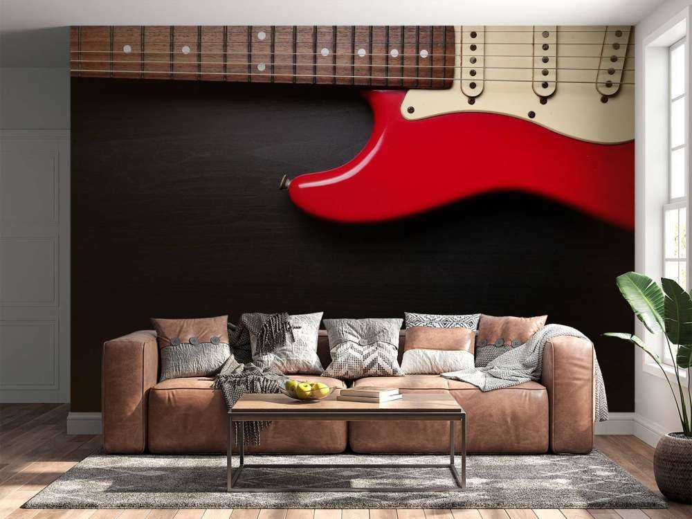 Rode elektrische gitaar