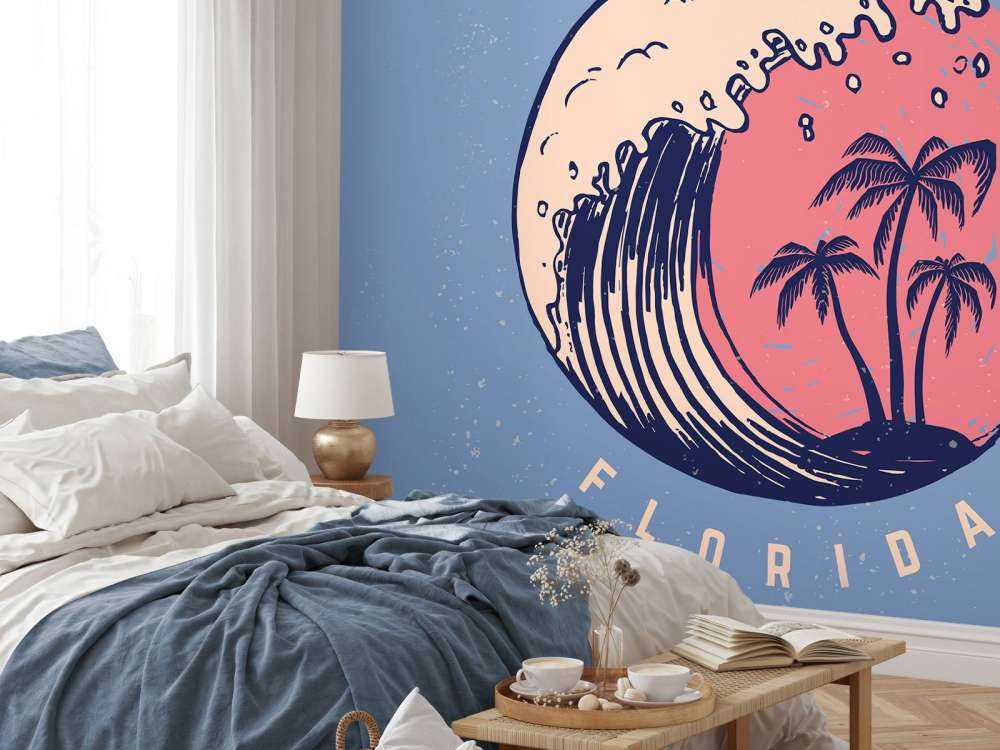 Miami logo met een donkerblauwe achtergrond