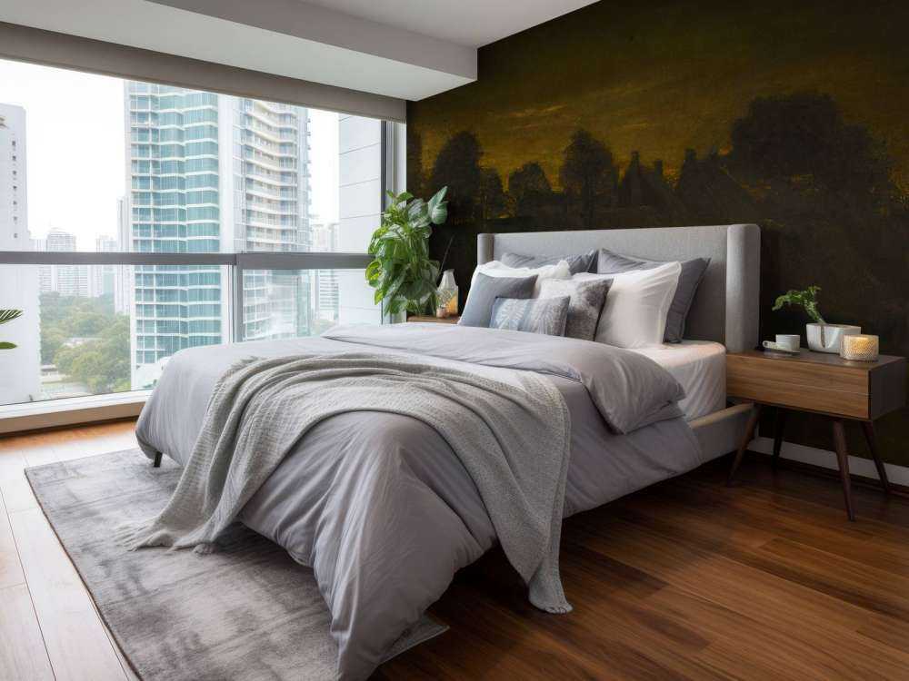 Boerendorp in de avond