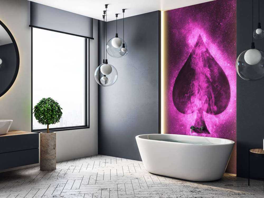 Speelkaart symbool in het roze