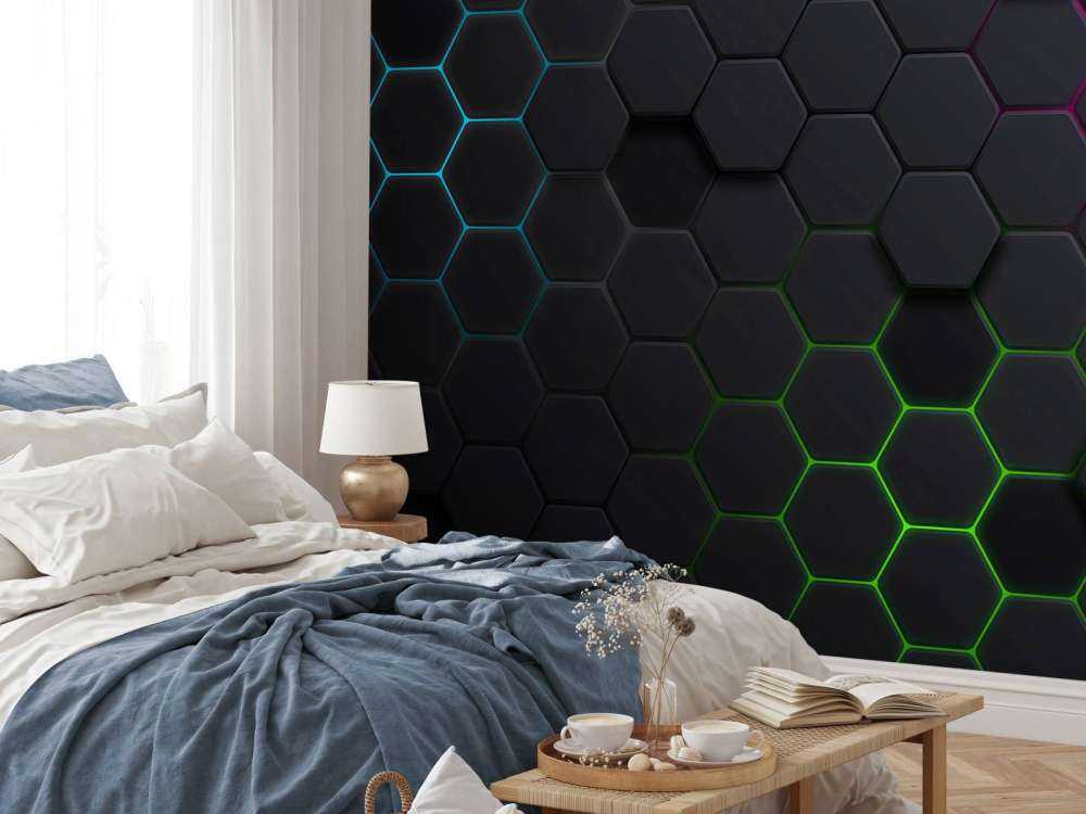 Lichtgevende hexagons