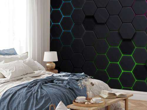 Lichtgevende hexagons