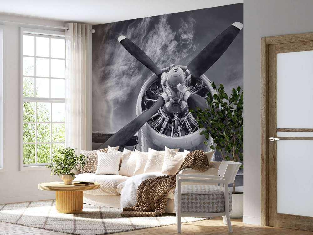 Propeller van een vintage vliegtuig