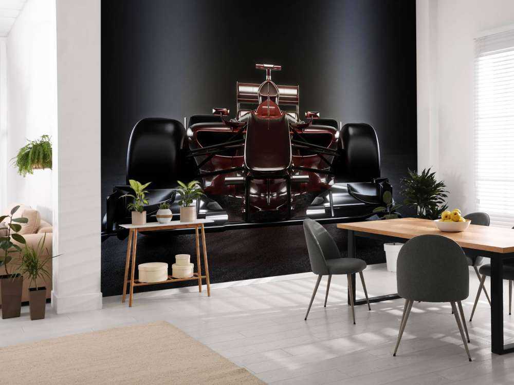 Voorzijde van een rode Formule 1-auto