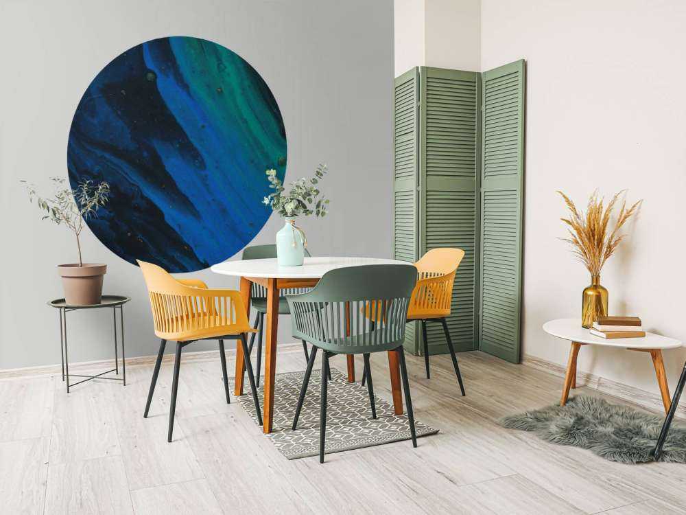 Structuur met blauwe en groene accenten
