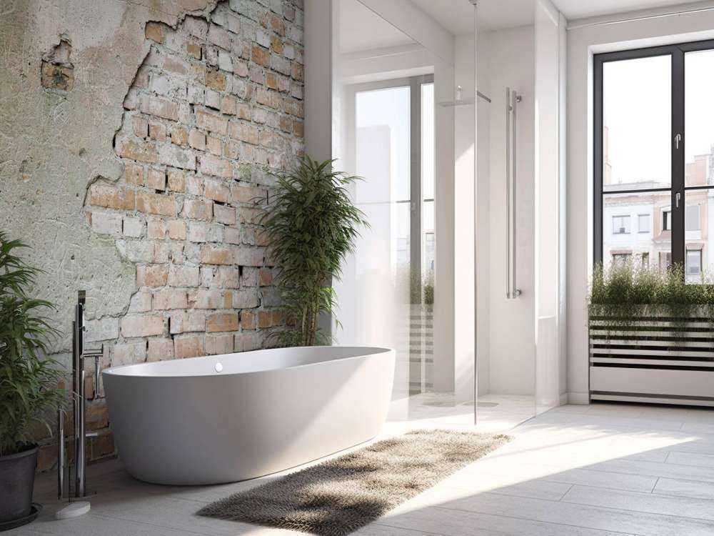 Slordige bakstenen muur