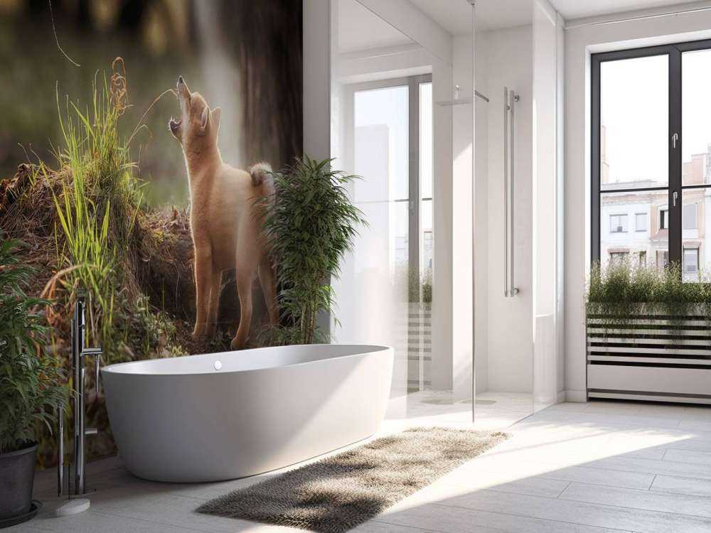 Shiba Inu in het bos