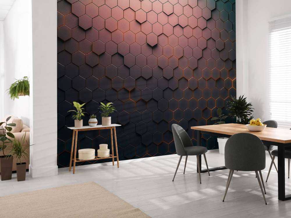 Rood-groene zeshoek patroon