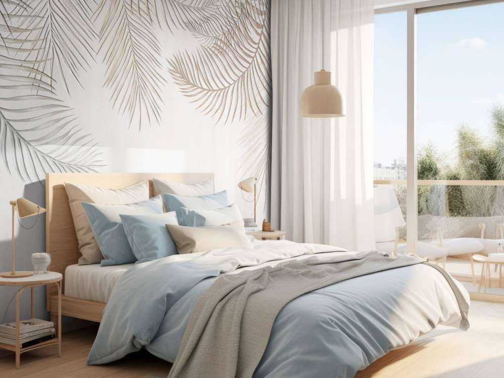 Beige gekleurde palmbladeren