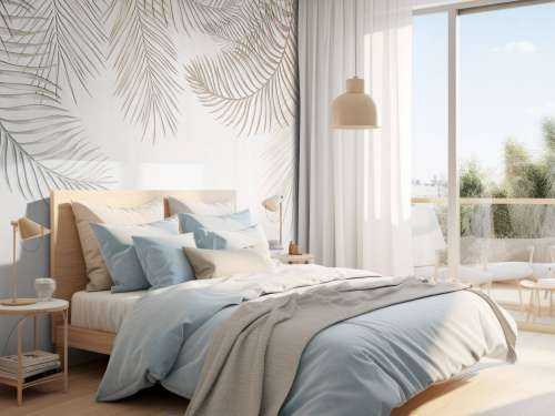 Beige gekleurde palmbladeren